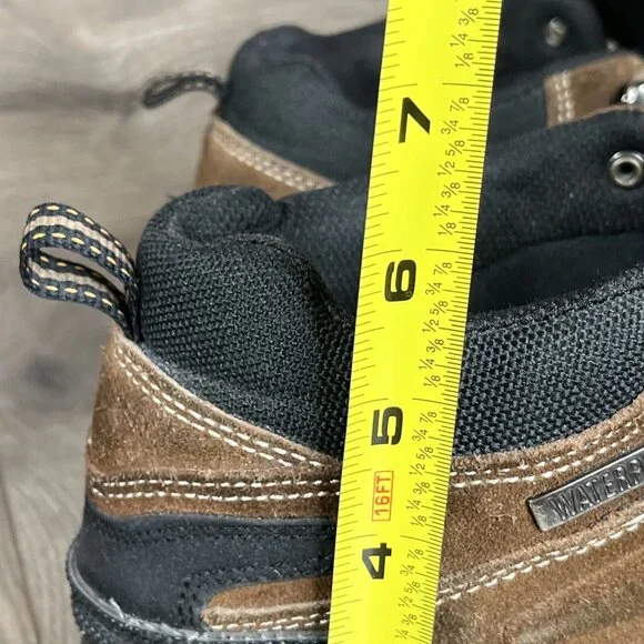 Brahmas Boots Mens 9.5 Work Or Outdoor Leather Brown Shoes Province Steel Toe - Picture 15 of 15